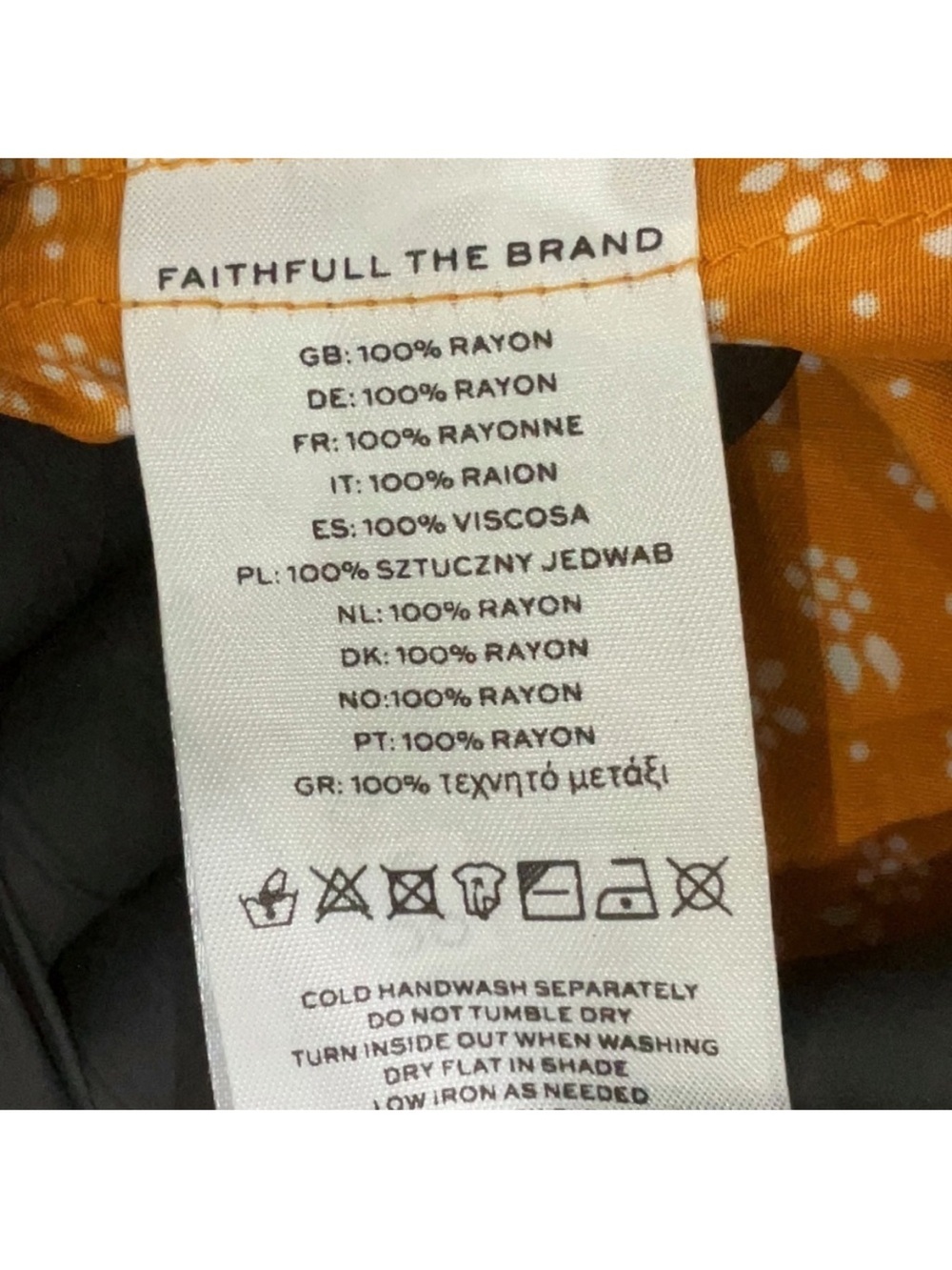 Faithfull The Brand Praia Mini Dress Ermita Floral Yellow Milkmaid Dress 6 NWT - Picture 10 of 10